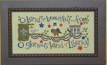 Patriotic Branch - Pattern Set W/ Embellishments - Bent Creek