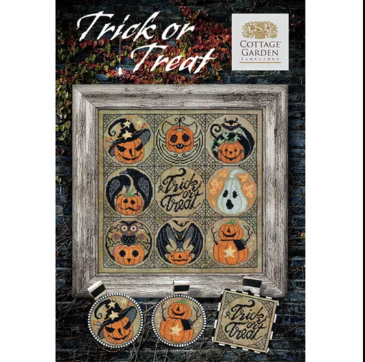 Cross Stitch Pattern - Trick Or Treat - Cottage Garden Samplings