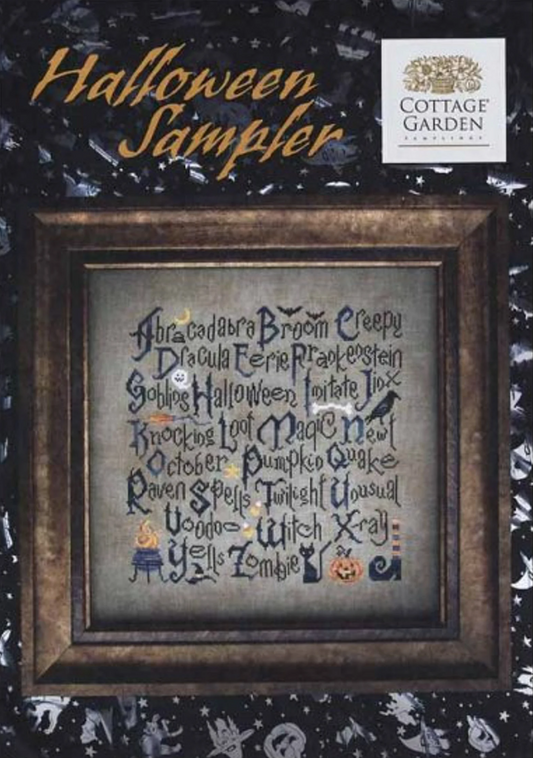 Cross Stitch Pattern - Halloween Sampler - Cottage Garden Samplings