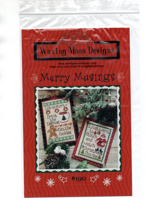 Cross Stitch Pattern - Merry Musings - Waxing Moon Designs