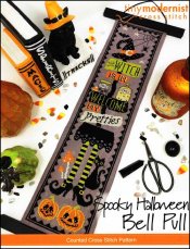 Spooky Halloween Bell Pull - Tiny Modernist - Cross Stitch Pattern