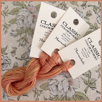Marmalade Classic Colorworks  5 yards, Hand-Dyed 6 Strand 100% Cotton Cross Stitch Embroider Floss