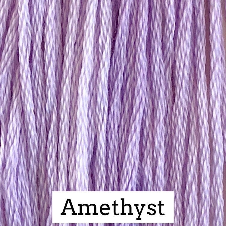 Amethyst Classic Colorworks 5 yds Hand-Dyed, 6 Strand 100% Cotton Cross Stitch Embroidery Floss
