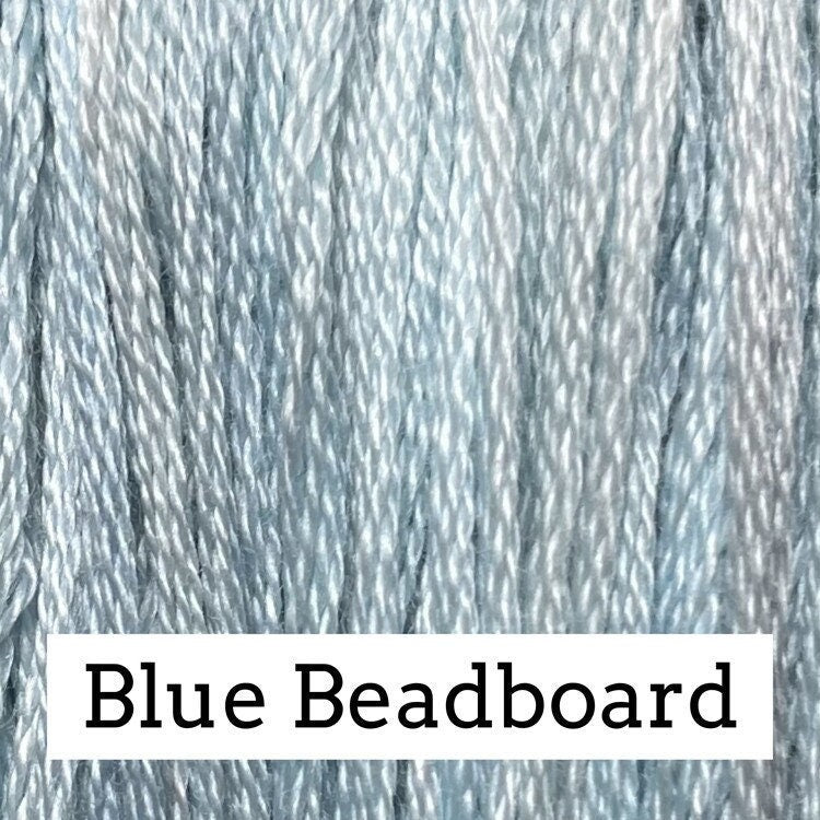 Blue Beadboard - Classic Colorworks - CCT-120- 5 yds, Hand-Dyed, 6 Strand, 100% Cotton Cross Stitch Embroidery Floss