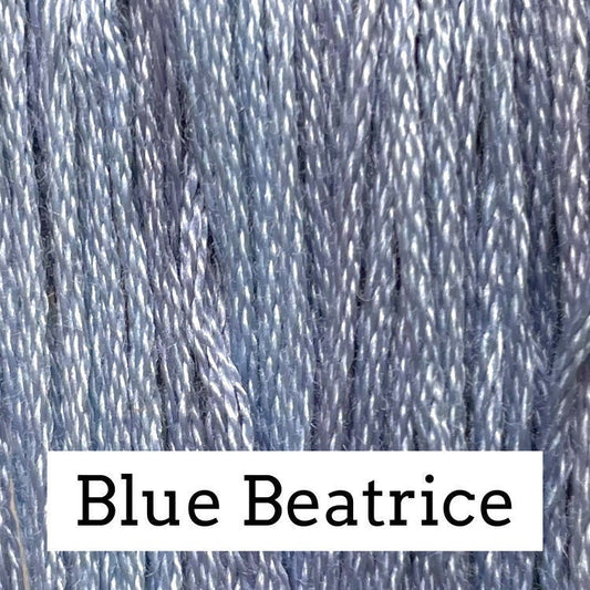Blue Beatrice - Classic Colorworks - CCT-132- 5 yds, Hand-Dyed, 6 Strand, 100% Cotton Cross Stitch Embroidery Floss