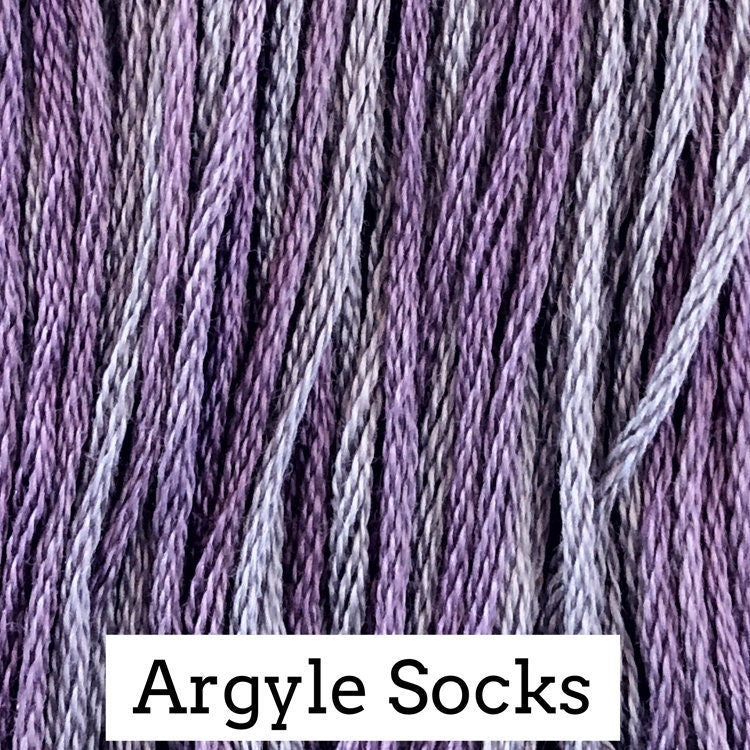 Argyle Socks- Classic Colorworks - CCT-092- 5 yds, Hand-Dyed, 6 Strand, 100% Cotton Cross Stitch Embroidery Floss