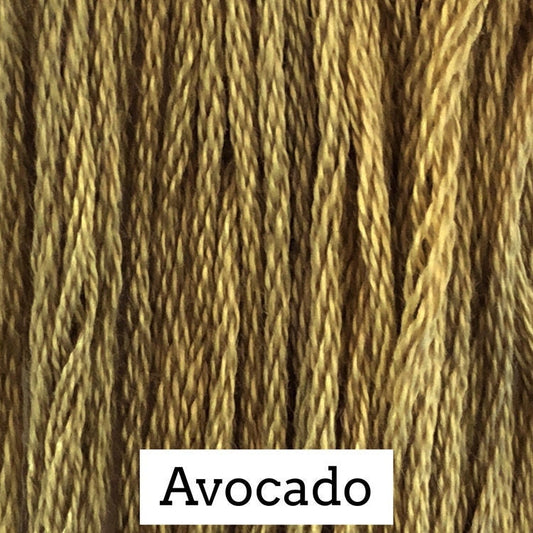 Avocado- Classic Colorworks - CCT-207- 5 yds, Hand-Dyed, 6 Strand, 100% Cotton Cross Stitch Embroidery Floss