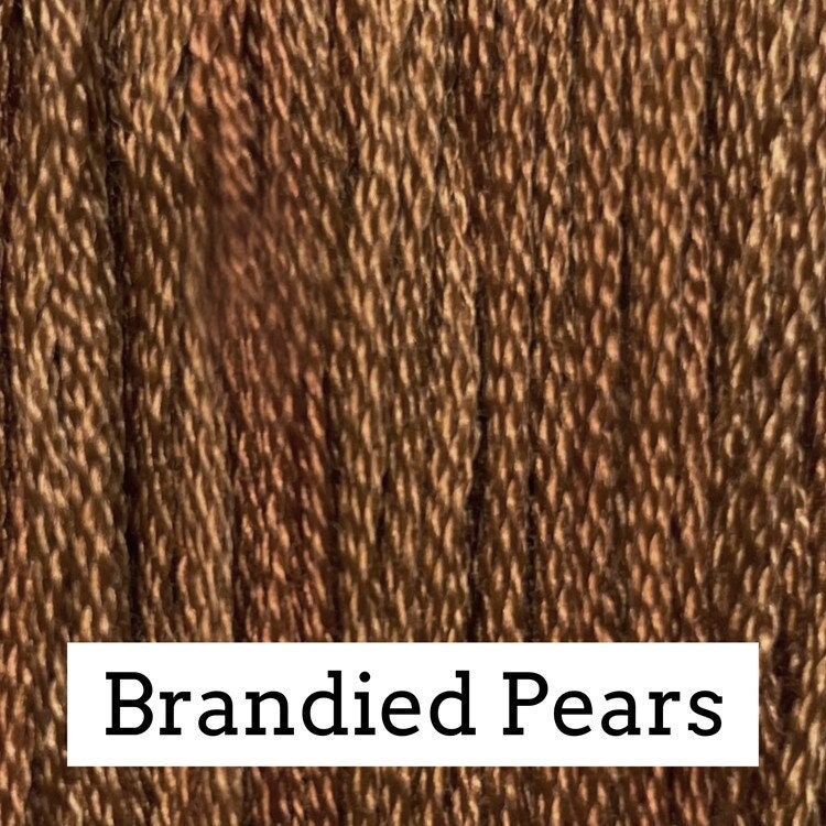 Brandied Pears by Classic Colorworks - 5 yds, Hand-Dyed, 6 Strand, 100% Cotton, Cross Stitch Embroidery Floss