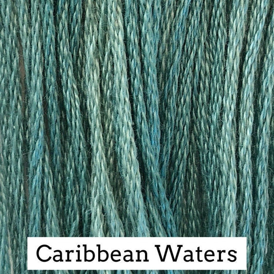 Caribbean Waters by Classic Colorworks - 5 yds, Hand-Dyed, 6 Strand, 100% Cotton, Cross Stitch Embroidery Floss