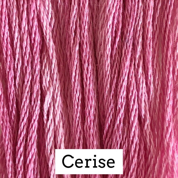 Cerise by Classic Colorworks - 5 yds, Hand-Dyed, 6 Strand, 100% Cotton, Cross Stitch Embroidery Floss
