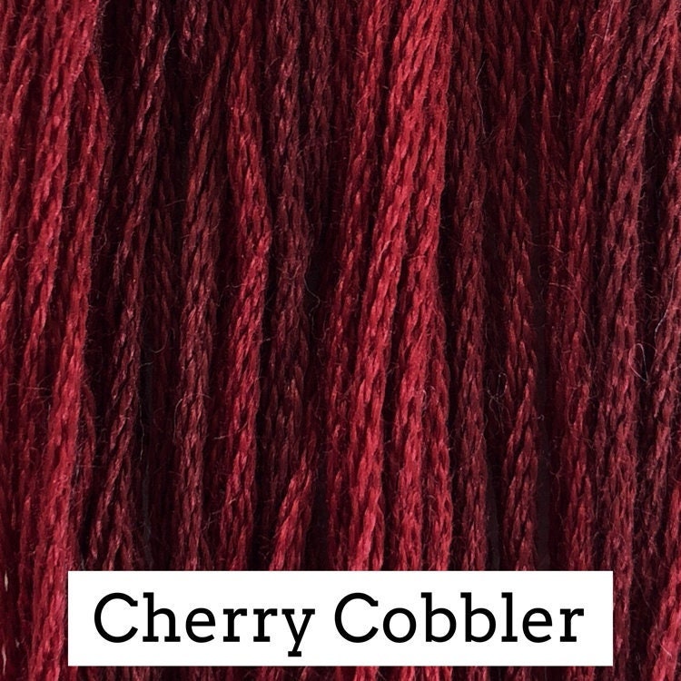 Cherry Cobbler by Classic Colorworks - 5 yds, Hand-Dyed, 6 Strand, 100% Cotton, Cross Stitch Embroidery Floss