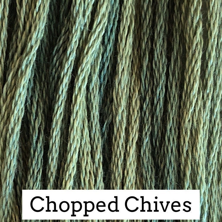 Chopped Chives by Classic Colorworks - 5 yds, Hand-Dyed, 6 Strand, 100% Cotton, Cross Stitch Embroidery Floss