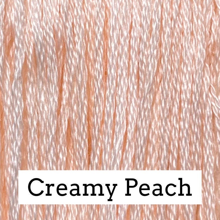 Creamy Peach by Classic Colorworks - 5 yds, Hand-Dyed, 6 Strand, 100% Cotton, Cross Stitch Embroidery Floss