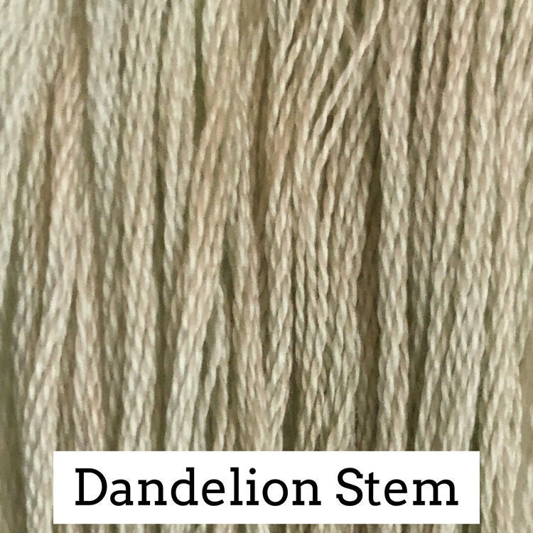 Dandelion Stem by Classic Colorworks - 5 yds, Hand-Dyed, 6 Strand, 100% Cotton, Cross Stitch Embroidery Floss