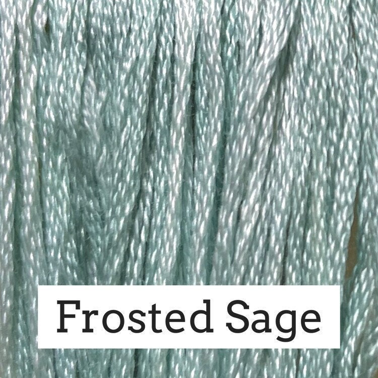 Frosted Sage by Classic Colorworks - 5 yds, Hand-Dyed, 6 Strand, 100% Cotton, Cross Stitch Embroidery Floss
