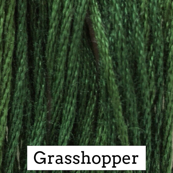 Grasshopper by Classic Colorworks - 5 yds, Hand-Dyed, 6 Strand, 100% Cotton, Cross Stitch Embroidery Floss