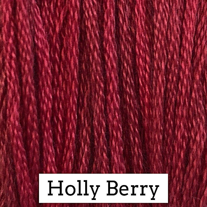 Holly Berry by Classic Colorworks - 5 yds, Hand-Dyed, 6 Strand, 100% Cotton, Cross Stitch Embroidery Floss