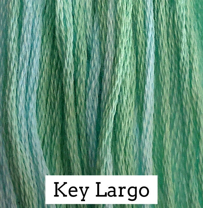 Key Largo by Classic Colorworks - 5 yds, Hand-Dyed, 6 Strand, 100% Cotton, Cross Stitch Embroidery Floss