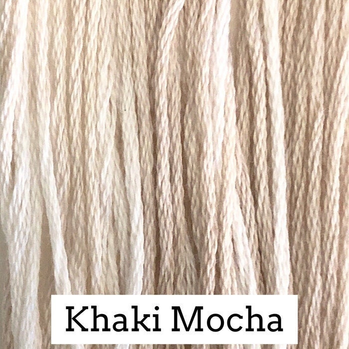 Khaki Mocha by Classic Colorworks - 5 yds, Hand-Dyed, 6 Strand, 100% Cotton, Cross Stitch Embroidery Floss