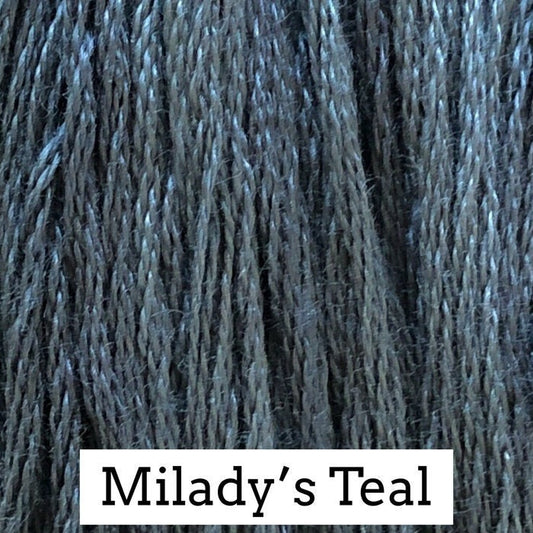 Milady's Teal by Classic Colorworks - 5 yds, Hand-Dyed, 6 Strand, 100% Cotton, Cross Stitch Embroidery Floss