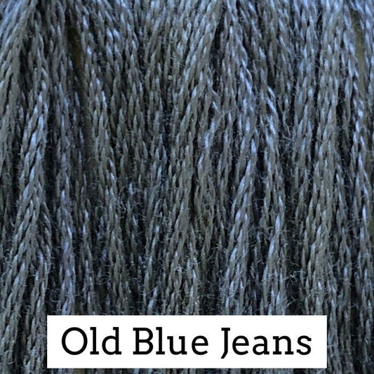 Old Blue Jeans by Classic Colorworks - 5 yds, Hand-Dyed, 6 Strand, 100% Cotton, Cross Stitch Embroidery Floss