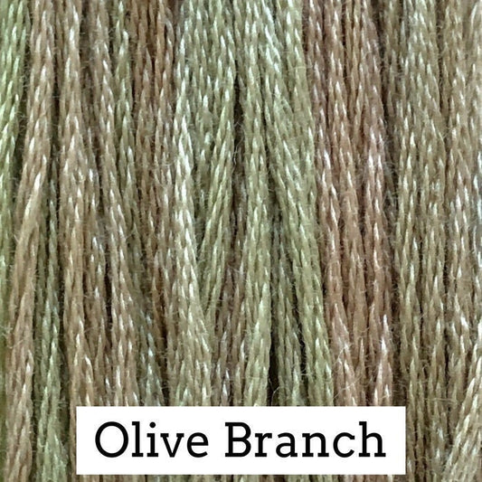 Olive Branch by Classic Colorworks - 5 yds, Hand-Dyed, 6 Strand, 100% Cotton, Cross Stitch Embroidery Floss