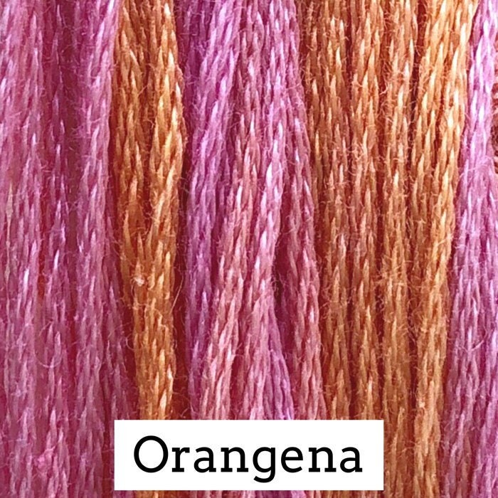 Orangena by Classic Colorworks - 5 yds, Hand-Dyed, 6 Strand, 100% Cotton, Cross Stitch Embroidery Floss