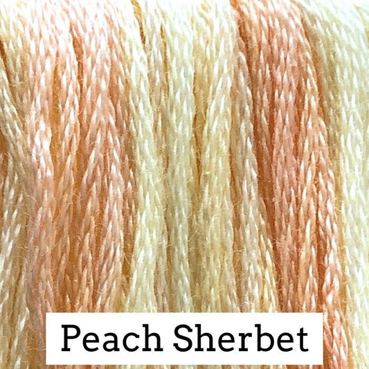 Peach Sherbet by Classic Colorworks - 5 yds, Hand-Dyed, 6 Strand, 100% Cotton, Cross Stitch Embroidery Floss