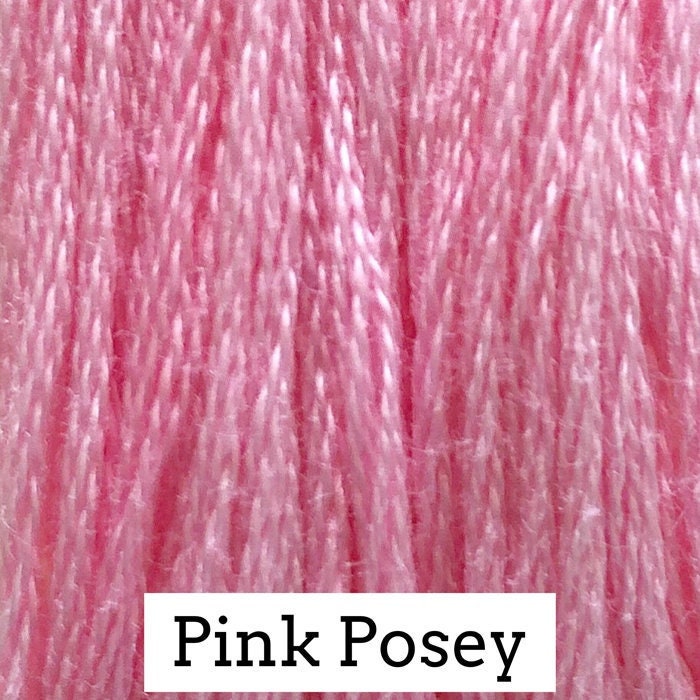Pink Posey by Classic Colorworks - 5 yds, Hand-Dyed, 6 Strand, 100% Cotton, Cross Stitch Embroidery Floss