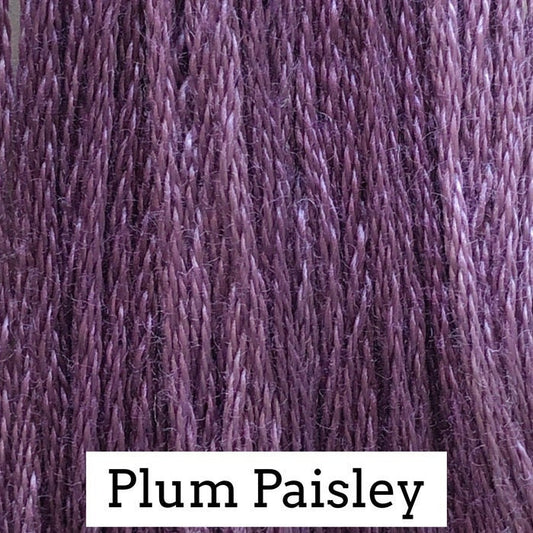 Plum Paisley by Classic Colorworks - 5 yds, Hand-Dyed, 6 Strand, 100% Cotton, Cross Stitch Embroidery Floss