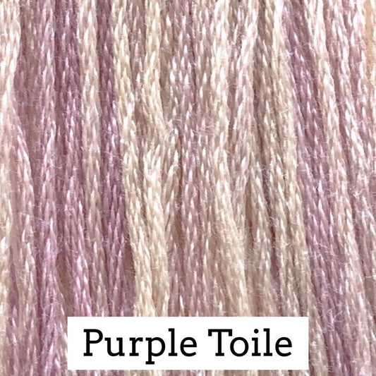 Purple Toile by Classic Colorworks - 5 yds, Hand-Dyed, 6 Strand, 100% Cotton, Cross Stitch Embroidery Floss