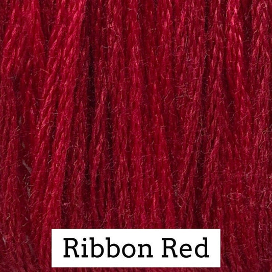 Ribbon Red by Classic Colorworks - 5 yds, Hand-Dyed, 6 Strand, 100% Cotton, Cross Stitch Embroidery Floss