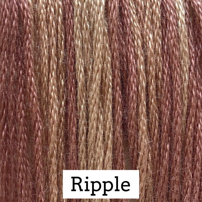 Ripple by Classic Colorworks - 5 yds, Hand-Dyed, 6 Strand, 100% Cotton, Cross Stitch Embroidery Floss