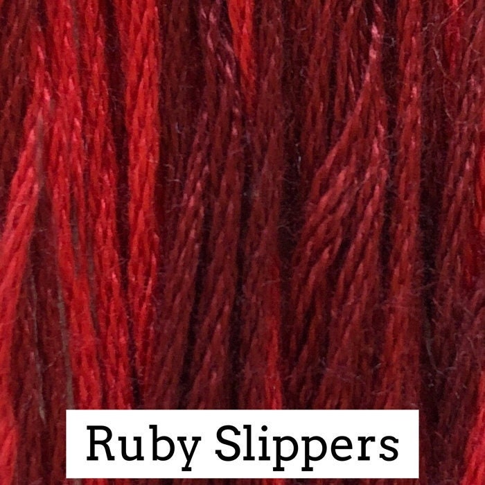 Ruby Slippers by Classic Colorworks - 5 yds, Hand-Dyed, 6 Strand, 100% Cotton, Cross Stitch Embroidery Floss