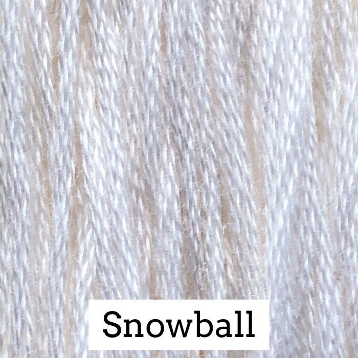 Snowball by Classic Colorworks - 5 yds, Hand-Dyed, 6 Strand, 100% Cotton, Cross Stitch Embroidery Floss