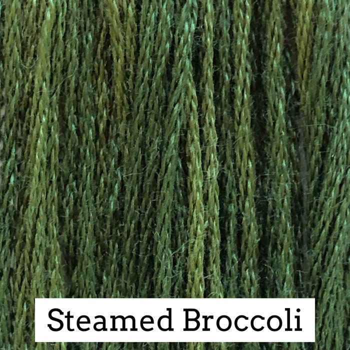 Steamed Broccoli by Classic Colorworks - 5 yds, Hand-Dyed, 6 Strand, 100% Cotton, Cross Stitch Embroidery Floss