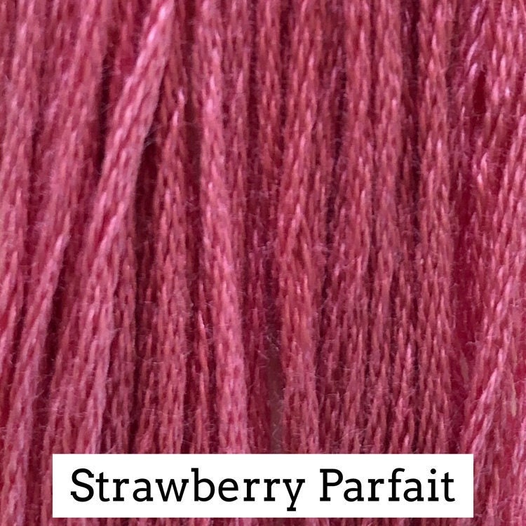 Strawberry Parfait by Classic Colorworks - 5 yds, Hand-Dyed, 6 Strand, 100% Cotton, Cross Stitch Embroidery Floss