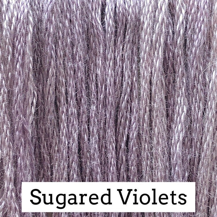 Sugared Violets by Classic Colorworks - 5 yds, Hand-Dyed, 6 Strand, 100% Cotton, Cross Stitch Embroidery Floss