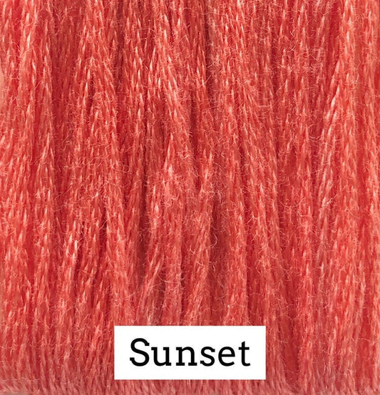 Sunset by Classic Colorworks - 5 yds, Hand-Dyed, 6 Strand, 100% Cotton, Cross Stitch Embroidery Floss