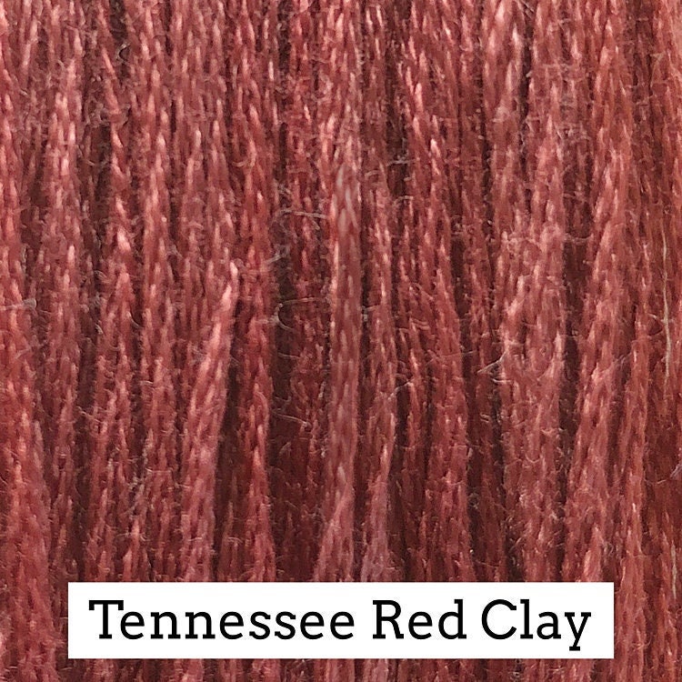Tennessee Red Clay by Classic Colorworks - 5 yds, Hand-Dyed, 6 Strand, 100% Cotton, Cross Stitch Embroidery Floss