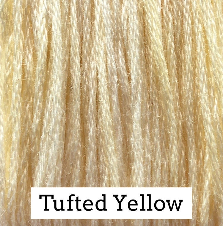 Tufted Yellow by Classic Colorworks - 5 yds, Hand-Dyed, 6 Strand, 100% Cotton, Cross Stitch Embroidery Floss