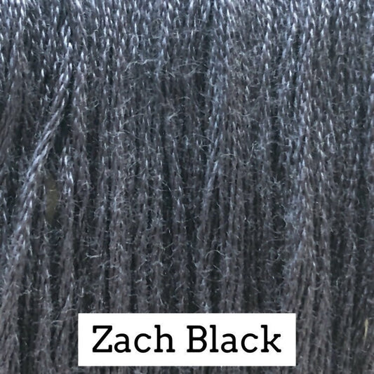 Zack Black by Classic Colorworks - 5 yds, Hand-Dyed, 6 Strand, 100% Cotton, Cross Stitch Embroidery Floss