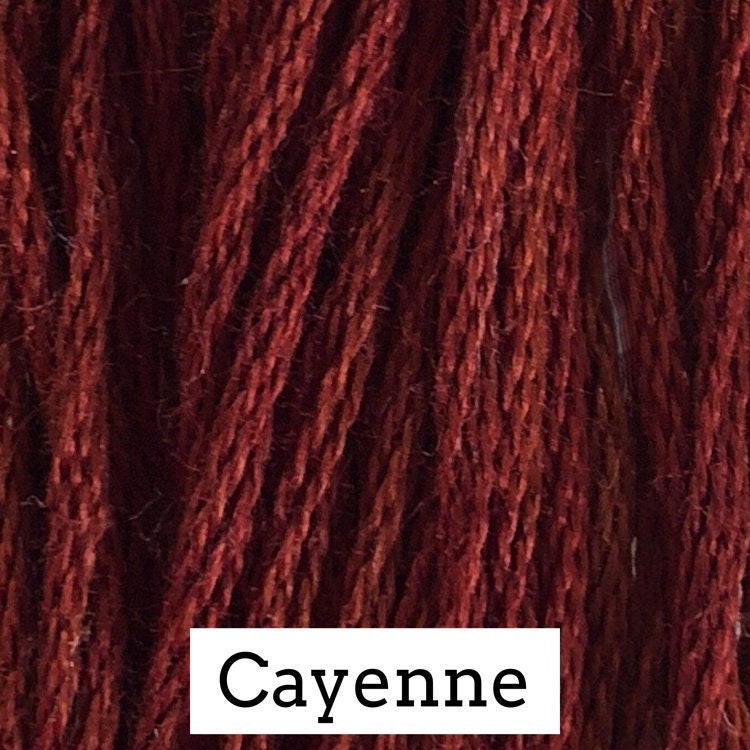 Cayenne by Classic Colorworks - 5 yds, Hand-Dyed, 6 Strand, 100% Cotton, Cross Stitch Embroidery Floss