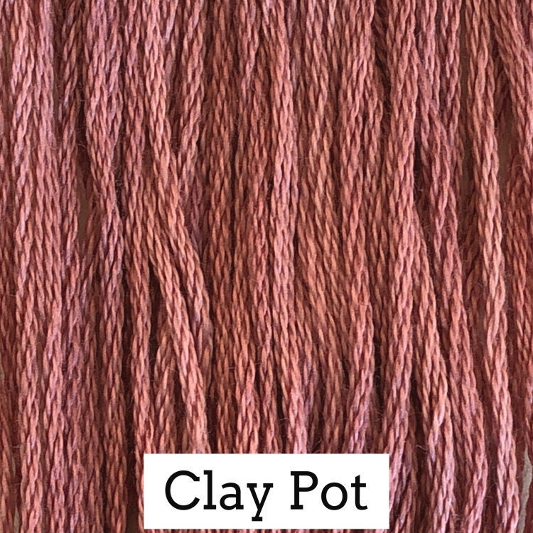 Clay Pot by Classic Colorworks - 5 yds, Hand-Dyed, 6 Strand, 100% Cotton, Cross Stitch Embroidery Floss