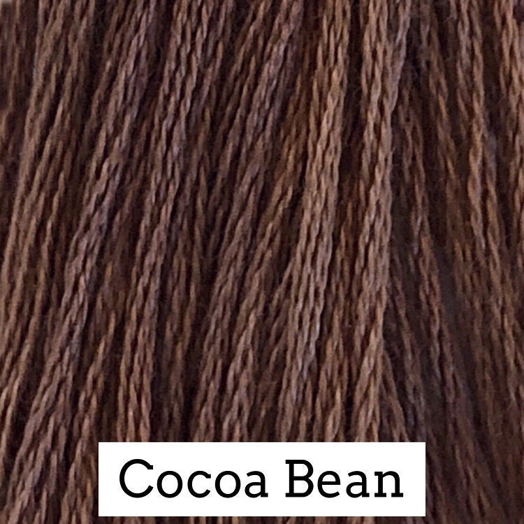 Cocoa Bean by Classic Colorworks - 5 yds, Hand-Dyed, 6 Strand, 100% Cotton, Cross Stitch Embroidery Floss