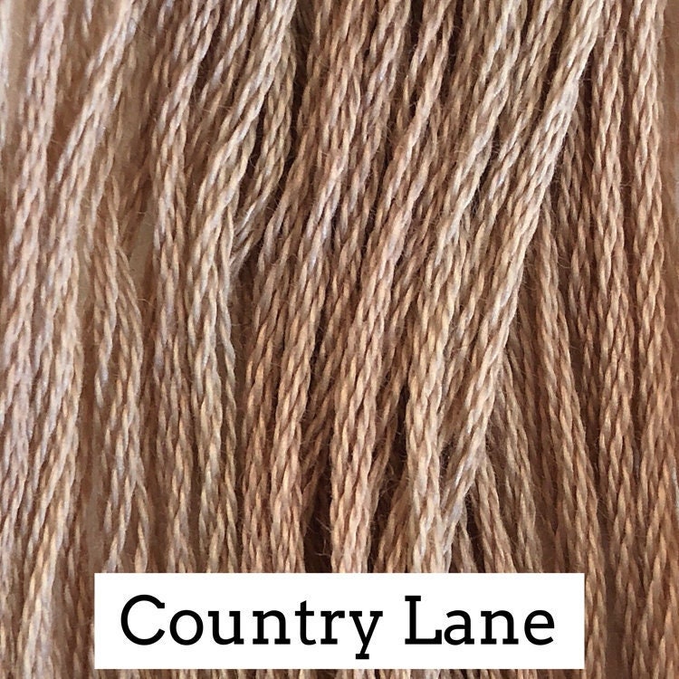 Country Lane by Classic Colorworks - 5 yds, Hand-Dyed, 6 Strand, 100% Cotton, Cross Stitch Embroidery Floss