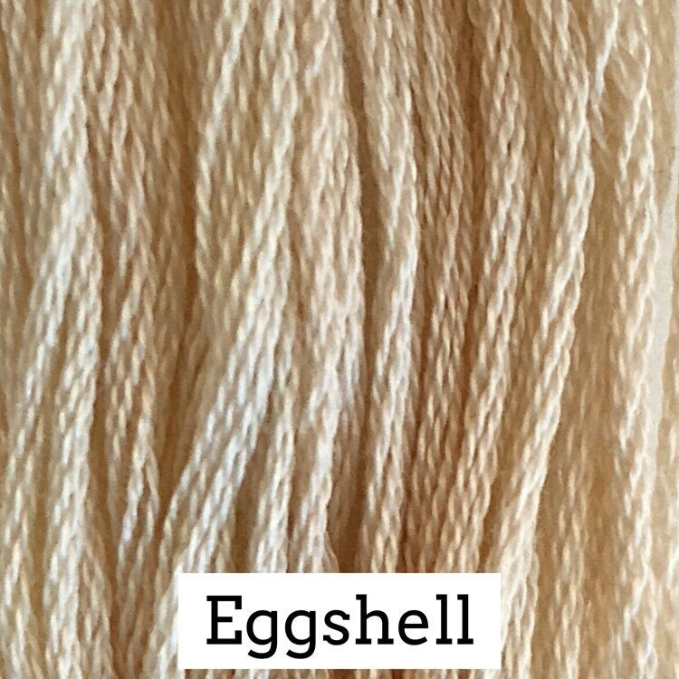 Eggshell by Classic Colorworks - 5 yds, Hand-Dyed, 6 Strand, 100% Cotton, Cross Stitch Embroidery Floss