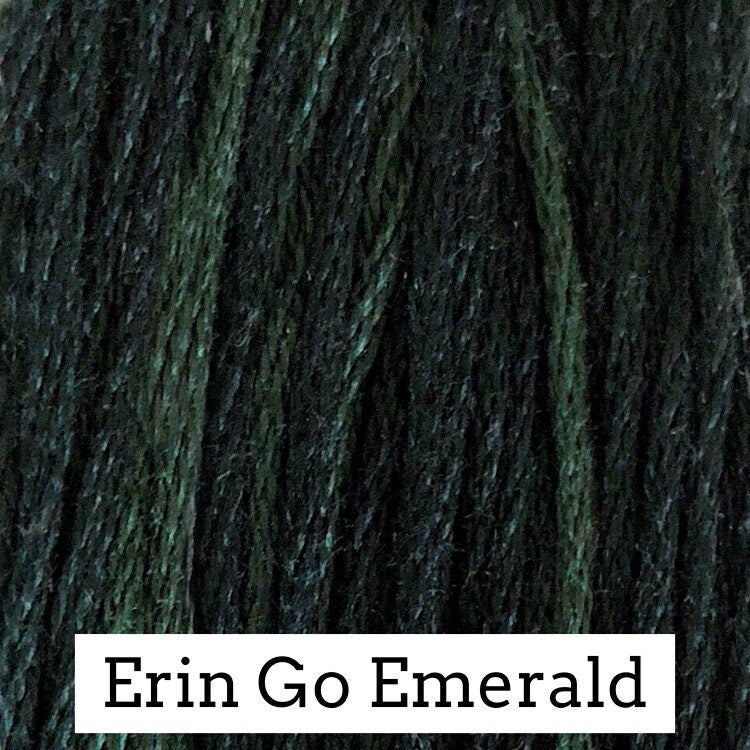 Erin Go Emerald by Classic Colorworks - 5 yds, Hand-Dyed, 6 Strand, 100% Cotton, Cross Stitch Embroidery Floss