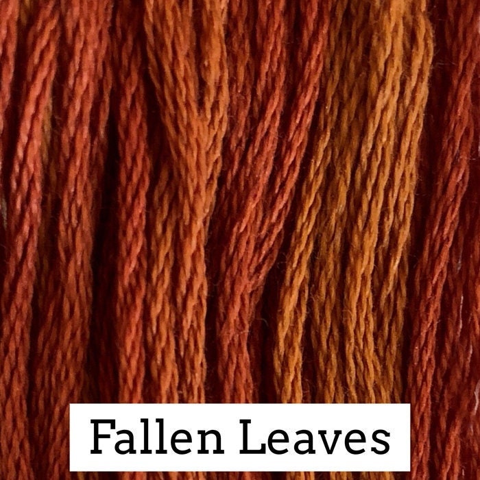 Fallen Leaves by Classic Colorworks - 5 yds, Hand-Dyed, 6 Strand, 100% Cotton, Cross Stitch Embroidery Floss