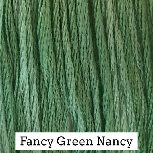 Fancy Green Nancy by Classic Colorworks - 5 yds, Hand-Dyed, 6 Strand, 100% Cotton, Cross Stitch Embroidery Floss